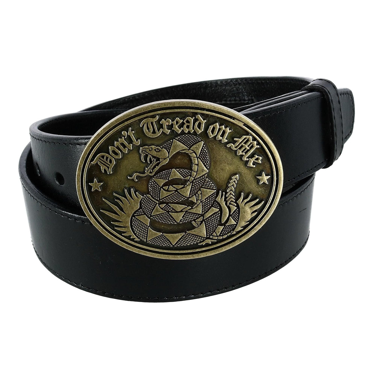 CTM® Don't Tread on Me Belt Buckle - Antiqued Brass