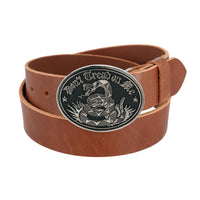 Tan with Silver Buckle