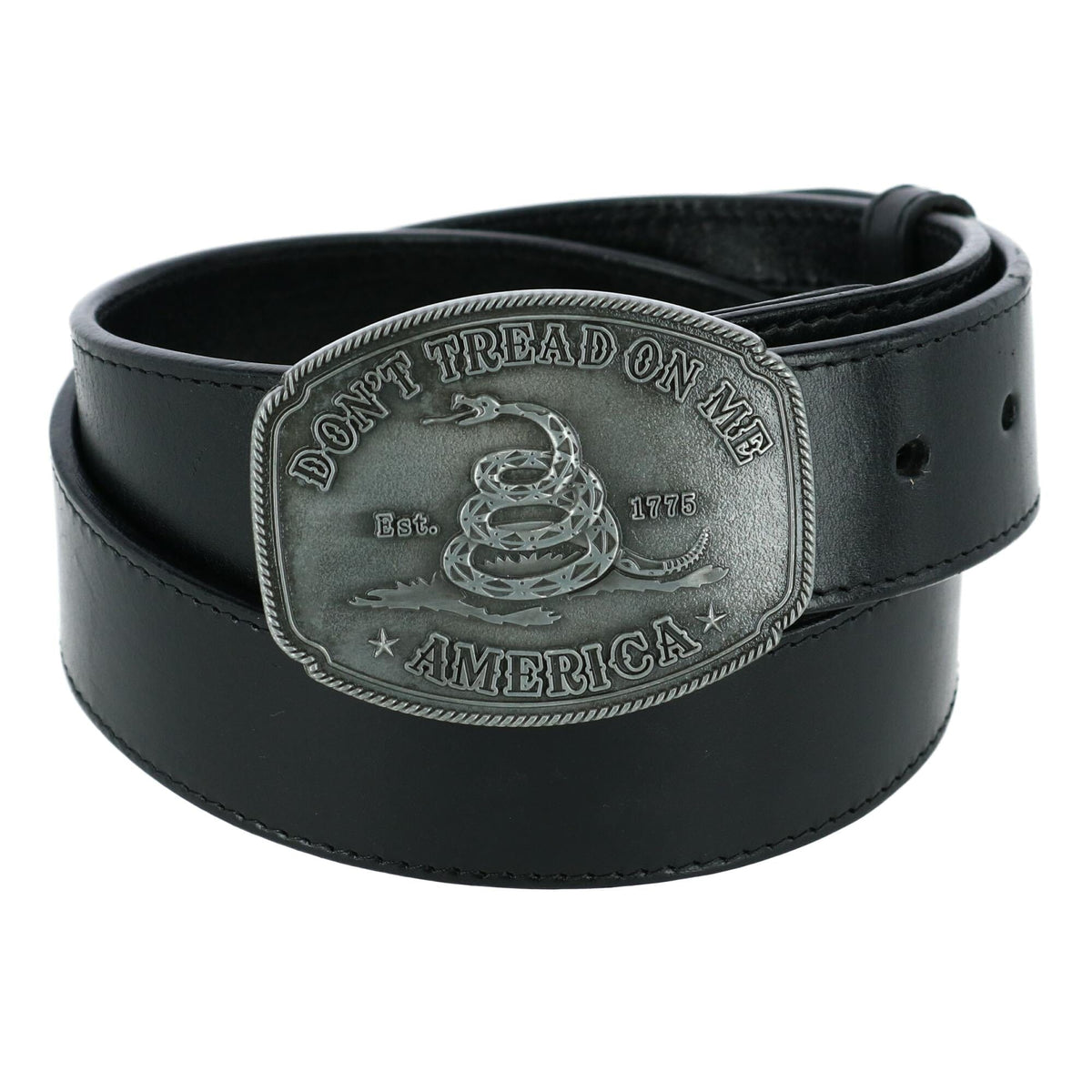 CTM® Don't Tread on Me American Belt Buckle - Antique Silver