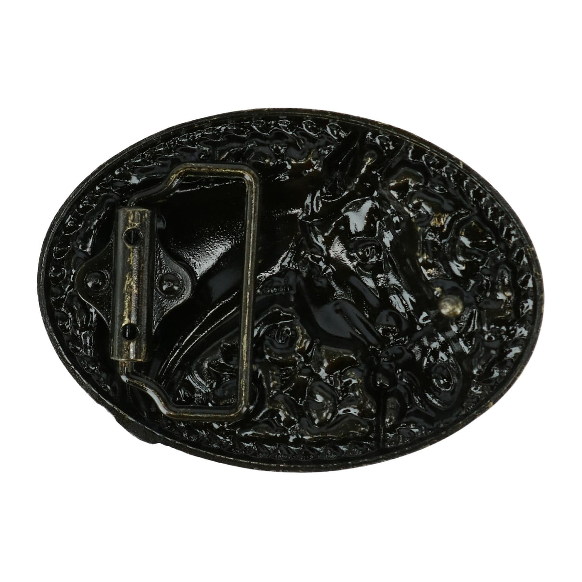 CTM® Engraved Horse Belt Buckle - Bronze