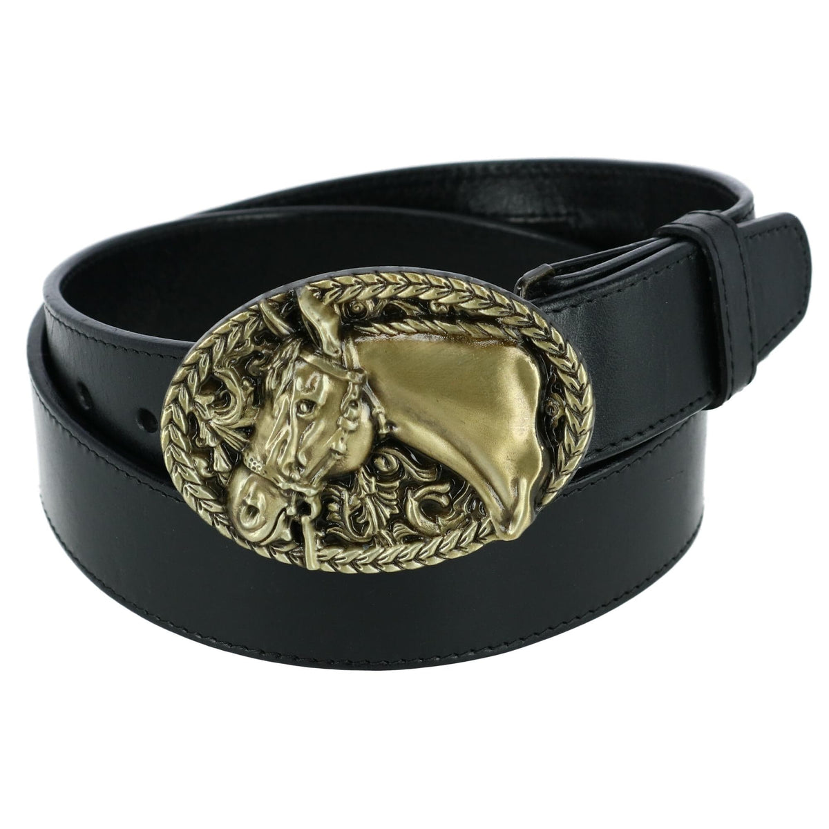 CTM® Engraved Horse Belt Buckle - Bronze