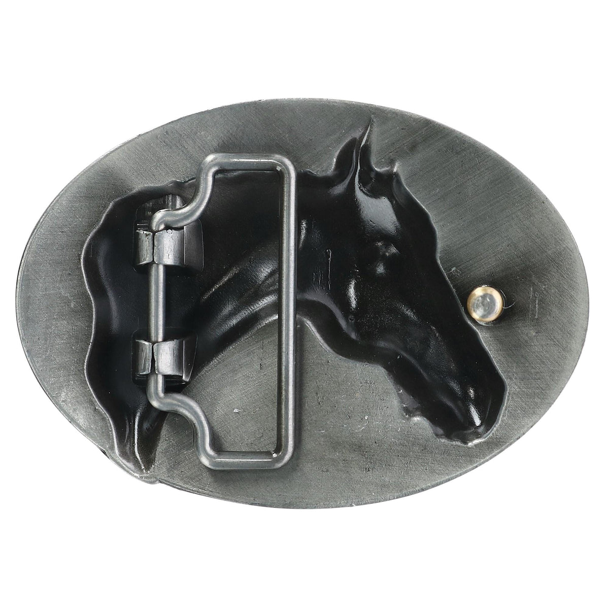 CTM® Engraved Horse Belt Buckle - Silver