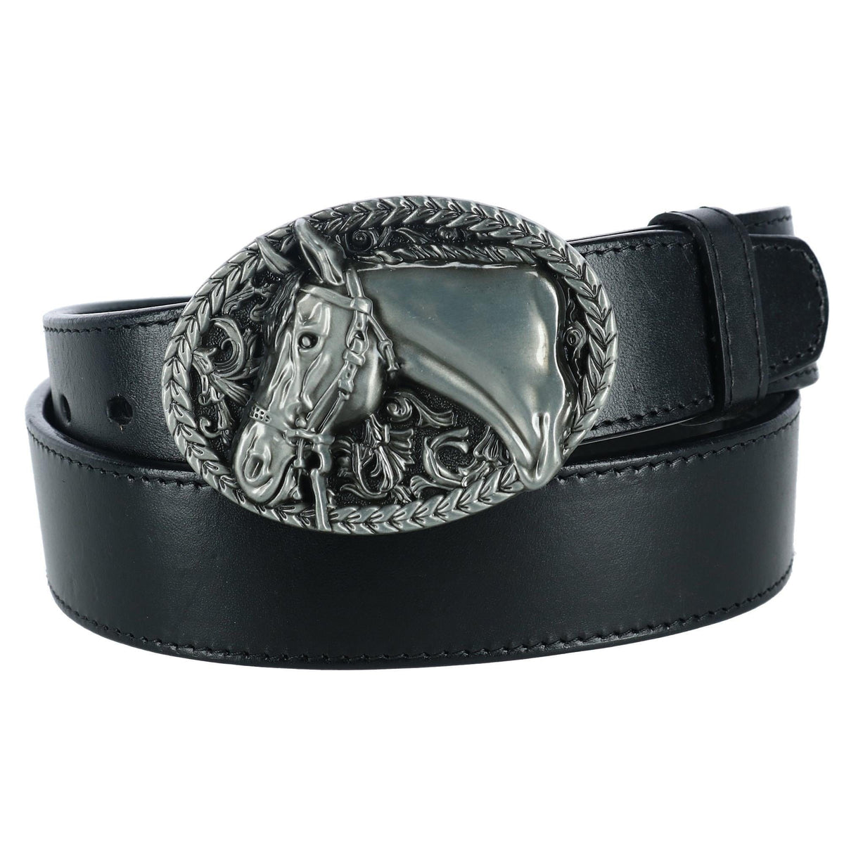 CTM® Engraved Horse Belt Buckle - Silver