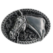 Engraved Horse Belt Buckle