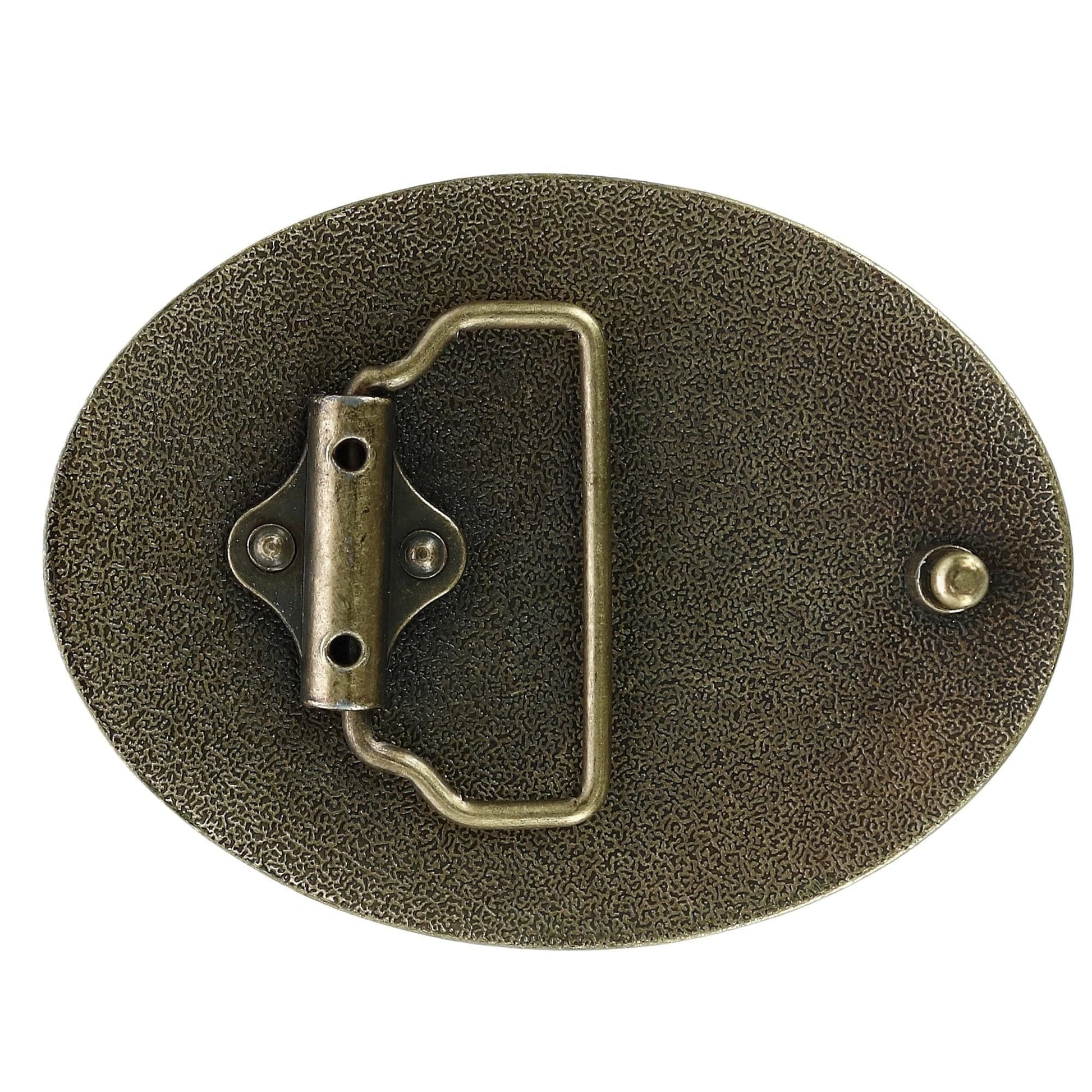 CTM® Blank Oval Belt Buckle with Edge Detail - Bronze