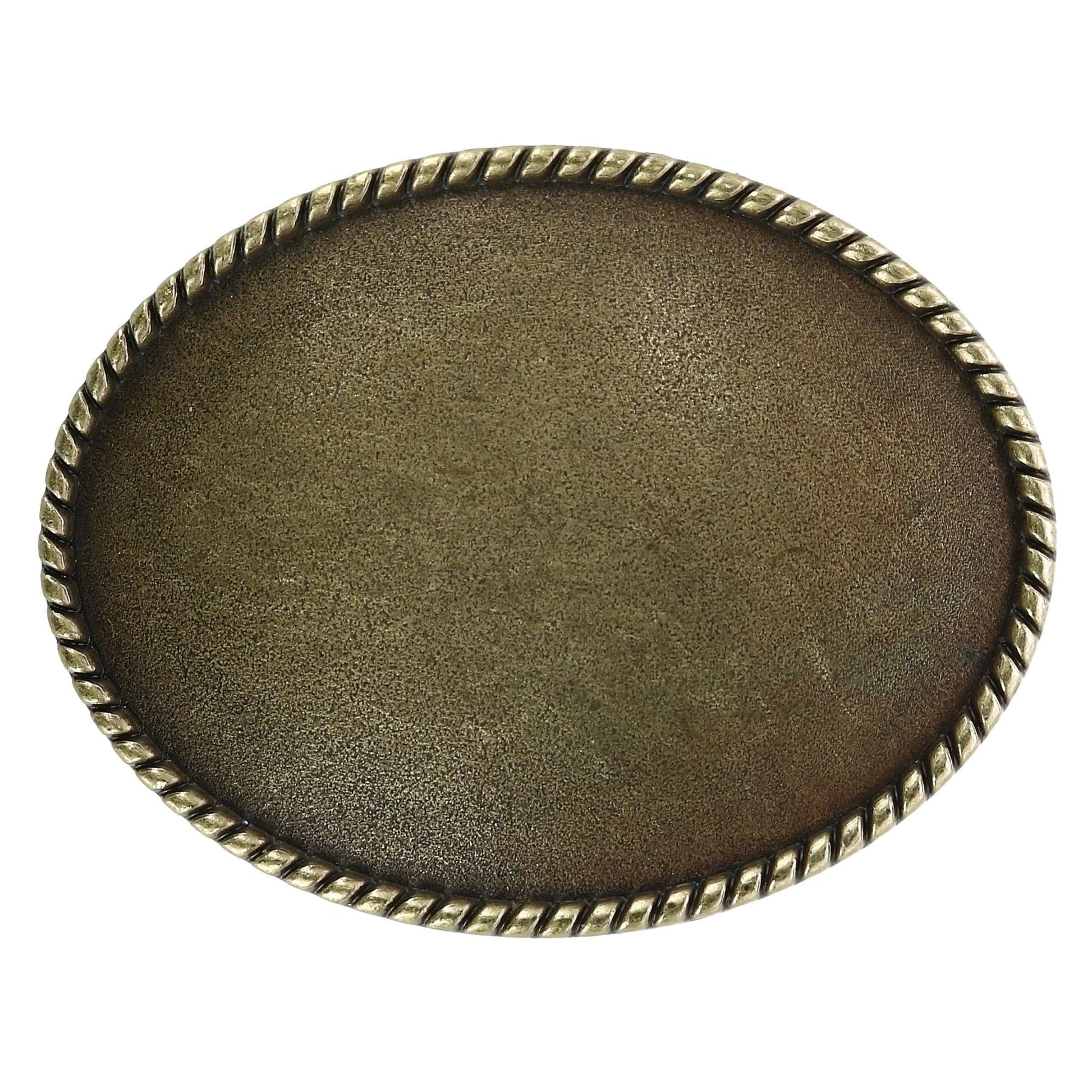 CTM® Blank Oval Belt Buckle with Edge Detail - Blank Oval Belt Buckle with Edge Detail