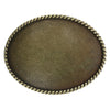 Blank Oval Belt Buckle with Edge Detail