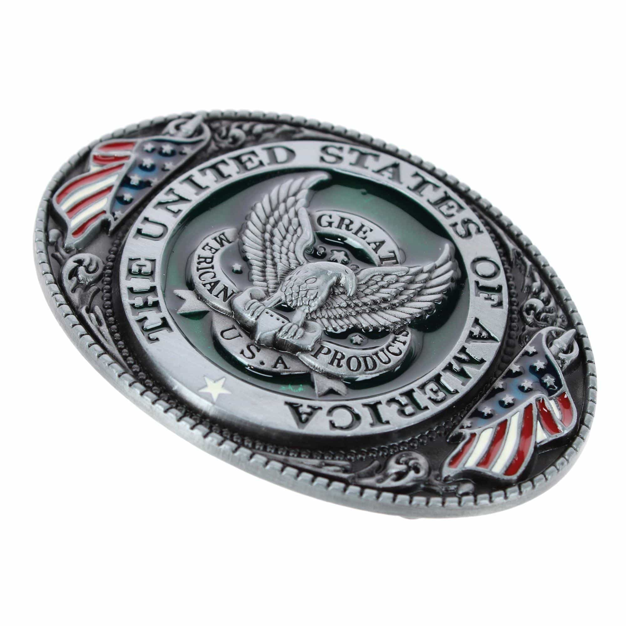 CTM® USA American Eagle Belt Buckle - Silver