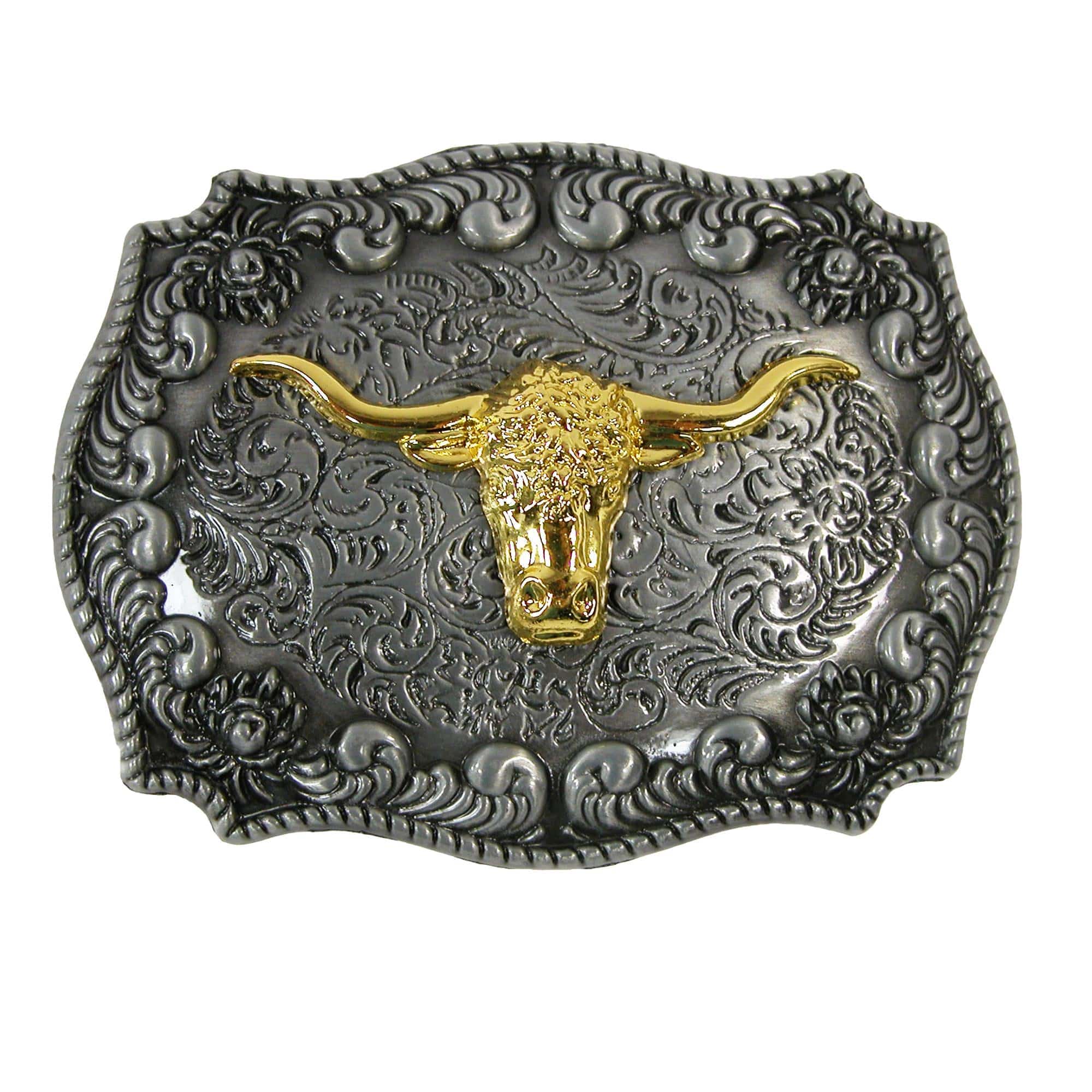 CTM® Longhorn Western Belt Buckle - Longhorn Western Belt Buckle