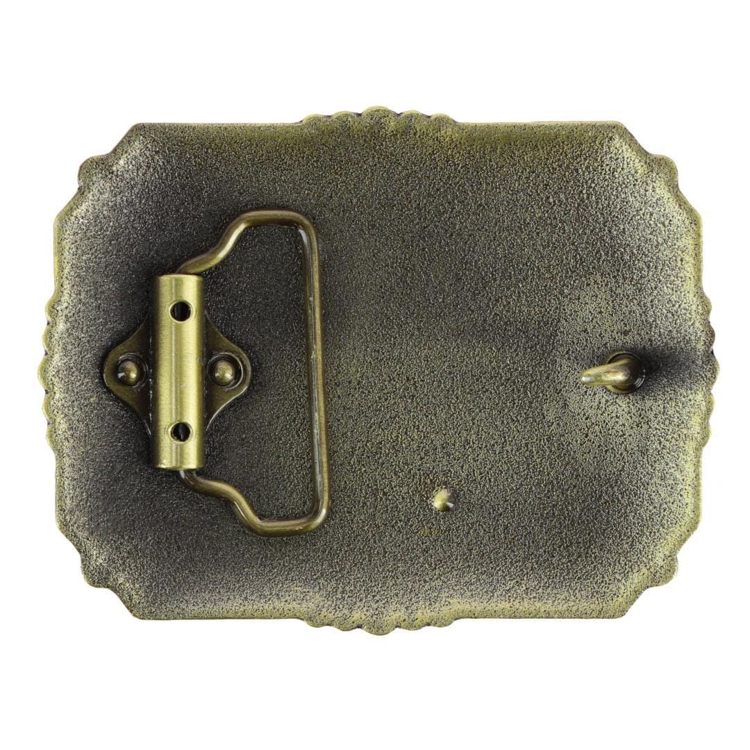 CTM® Men's Praying Cowboy and Cross Belt Buckle - Bronze