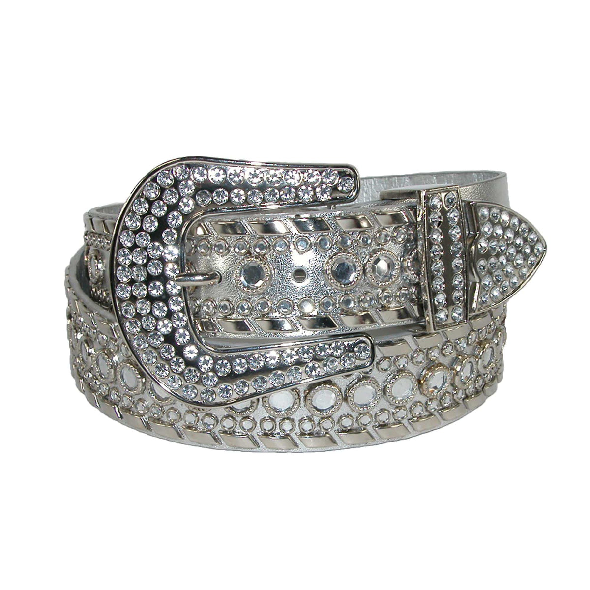 CTM® Women's Western Rhinestone Belt 1.5 Inch Wide Bling Cowgirl Belt (Plus Size Available)