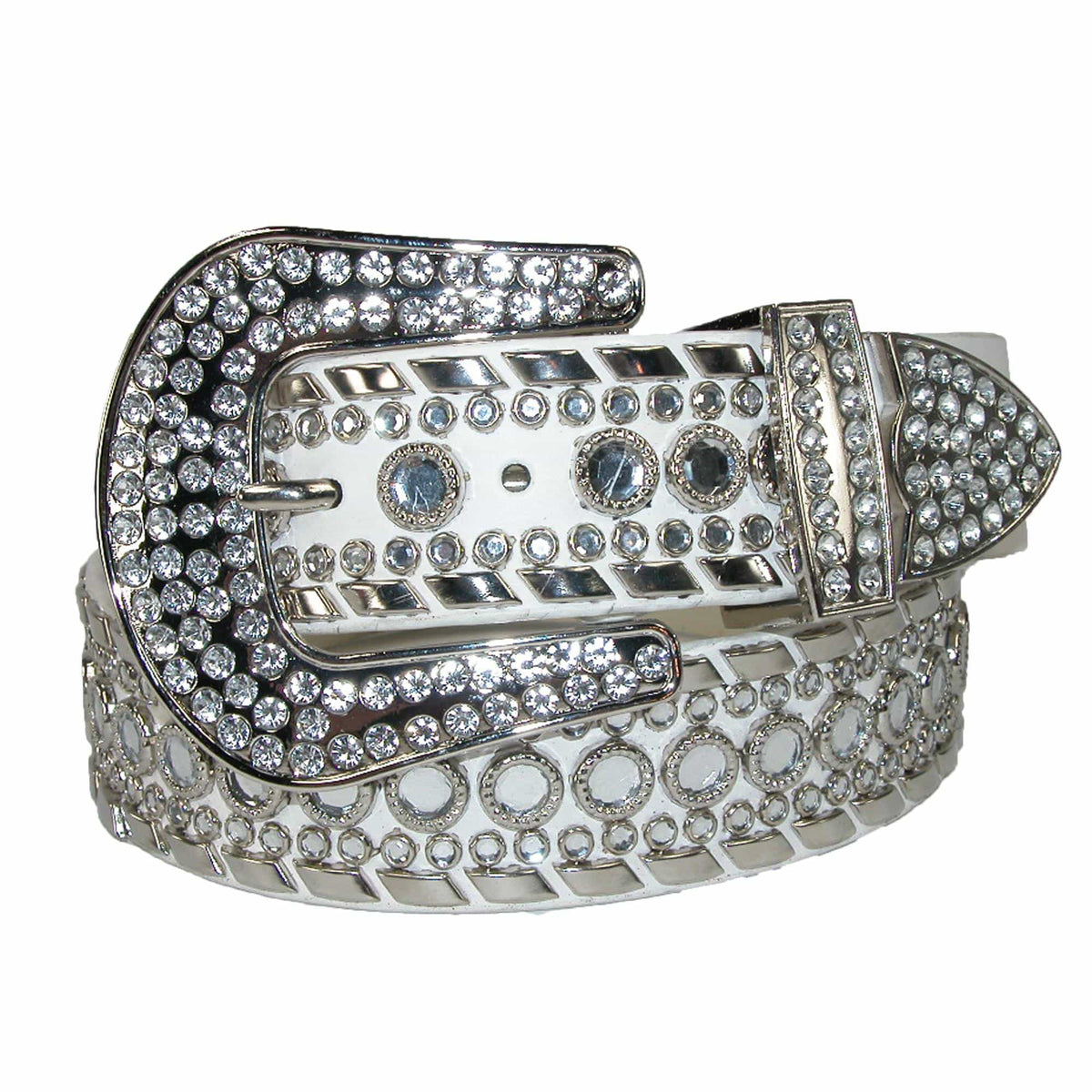 CTM® Women's Western Rhinestone Belt 1.5 Inch Wide Bling Cowgirl Belt (Plus Size Available)