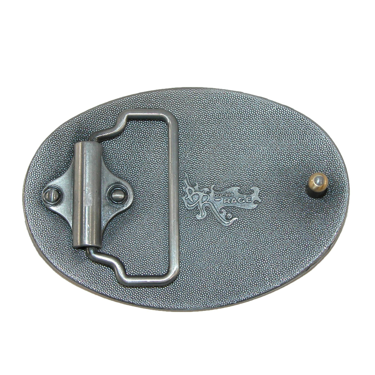 CTM® Floral Print Belt Buckle - Silver