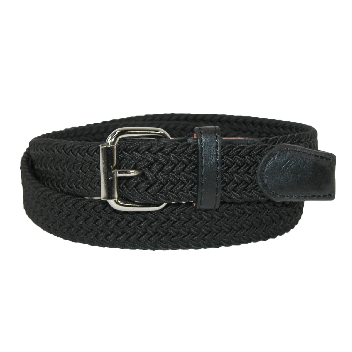 CTM® Kids' Elastic Braided Stretch Belt (Pack of 2 Colors) - Black and Navy