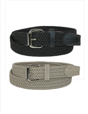 Kids' Elastic Braided Stretch Belt (Pack of 2 Colors)