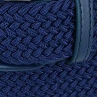 CTM® Men's Elastic Braided Belt with Covered Buckle (Big & Tall Available) - Navy