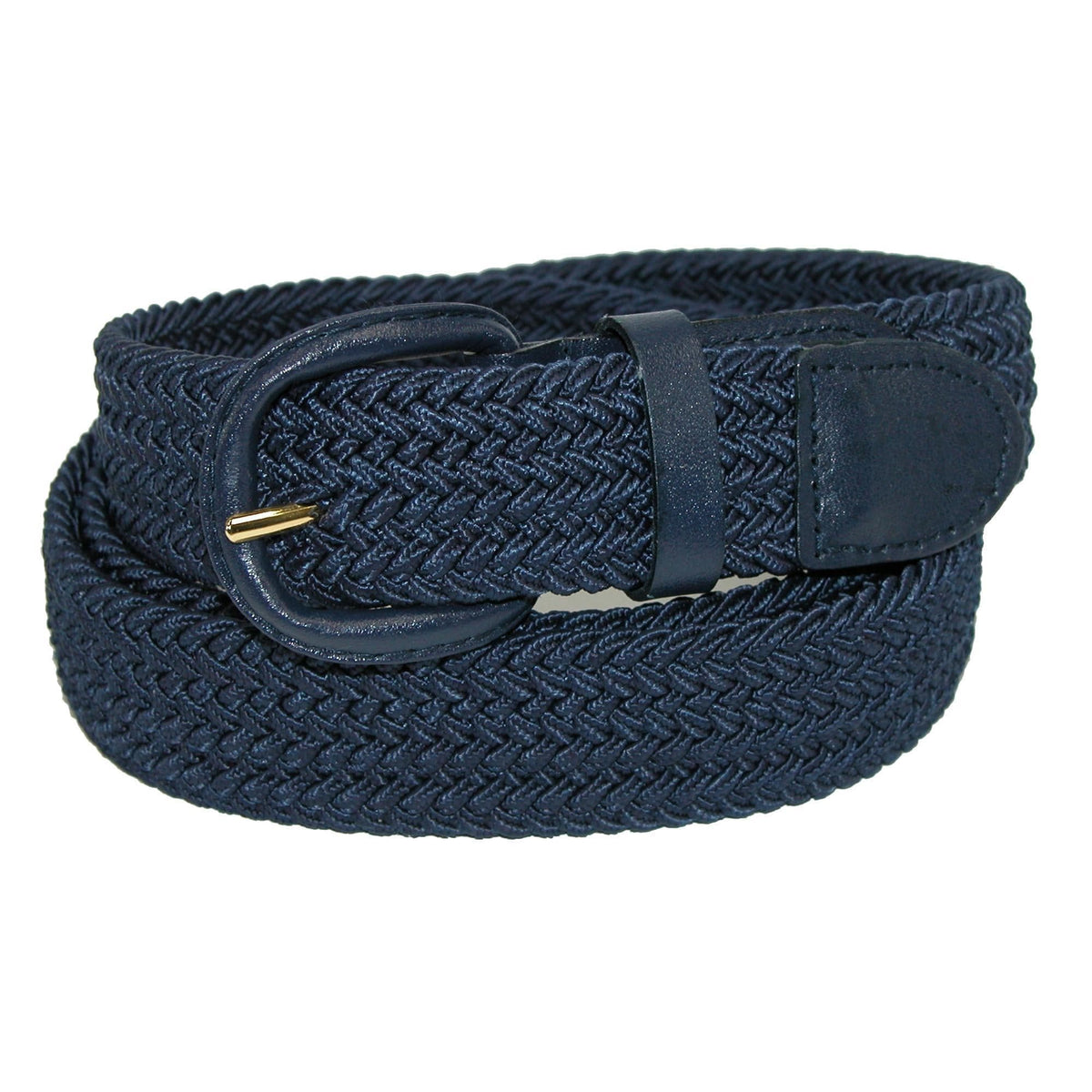 CTM® Men's Elastic Braided Stretch Belt (Pack of 3 Colors) - Black Grey Navy
