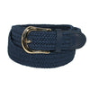 Men's Elastic Stretch Belt with Gold Buckle and Matching Tabs