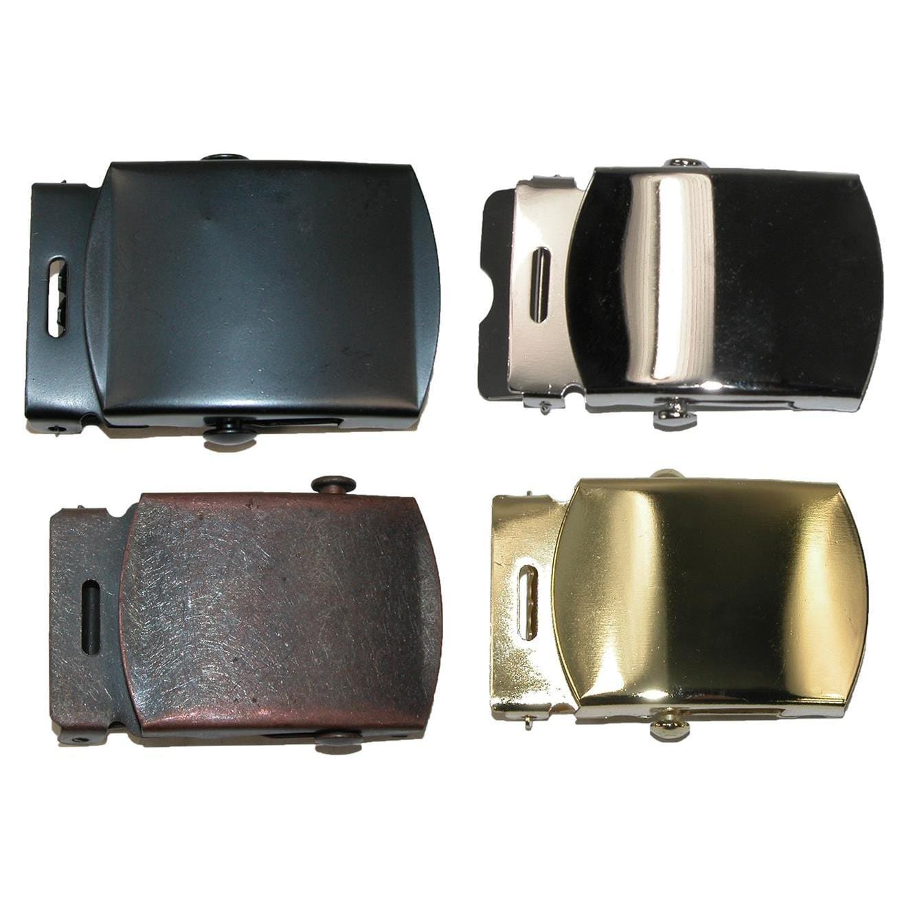 CTM® Blank Removable Military Belt Buckle - Silver