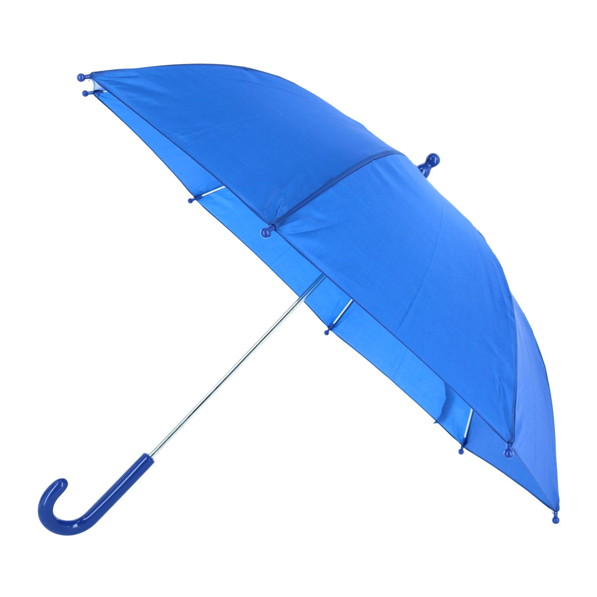 iRain Kid's Solid Color Stick Umbrella with Hook Handle - Royal Blue