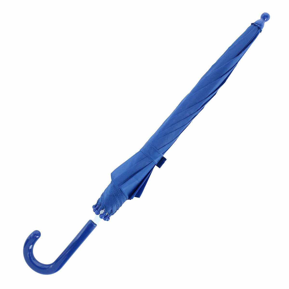 iRain Kid's Solid Color Stick Umbrella with Hook Handle - Royal Blue