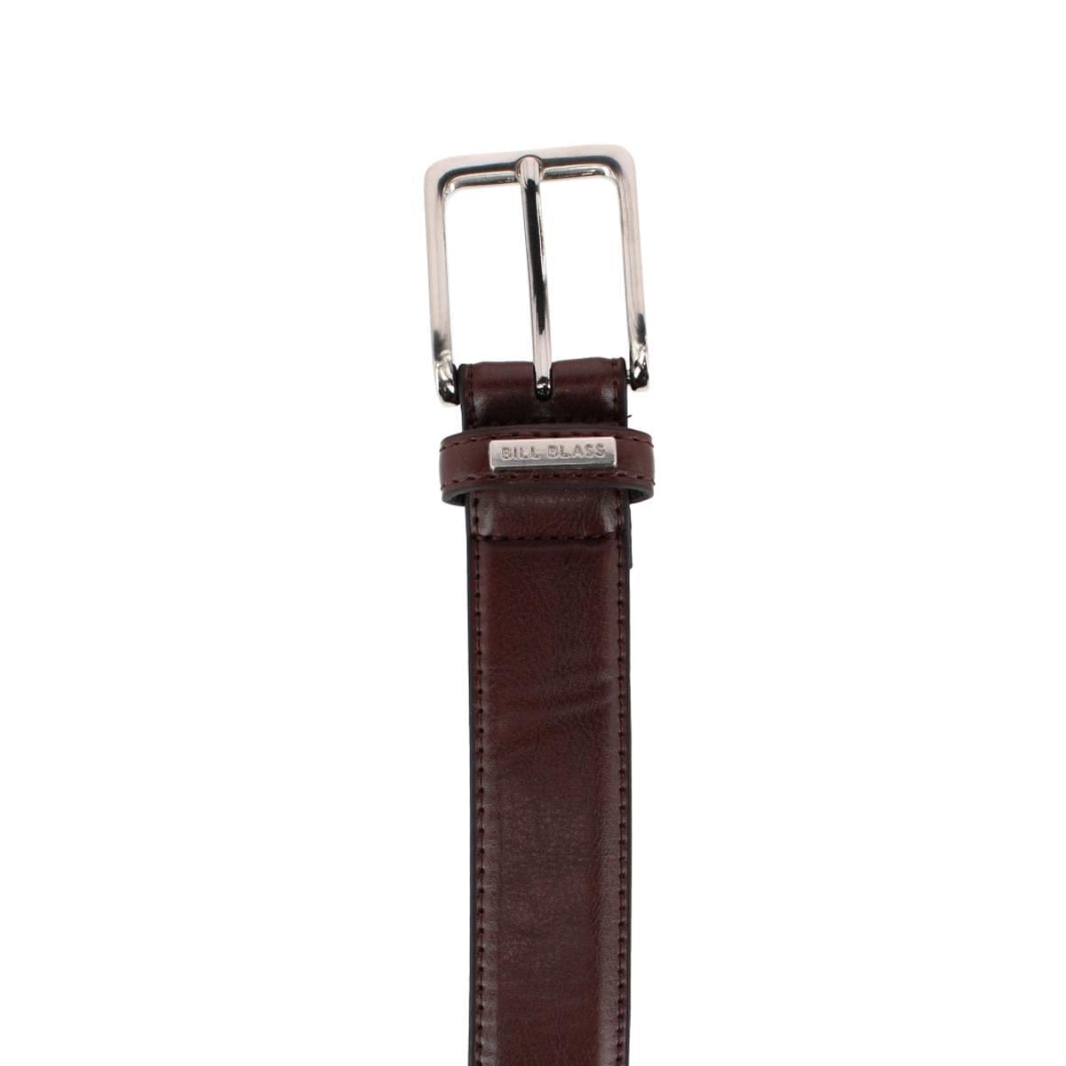 Bill Blass Men's 35mm Stretch Leather Dress Belt - Brown