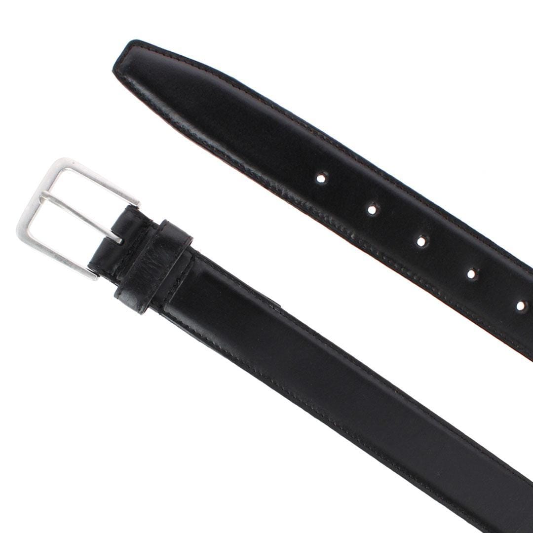 Bill Blass Men's Big & Tall 35mm Leather Profile Belt - Black