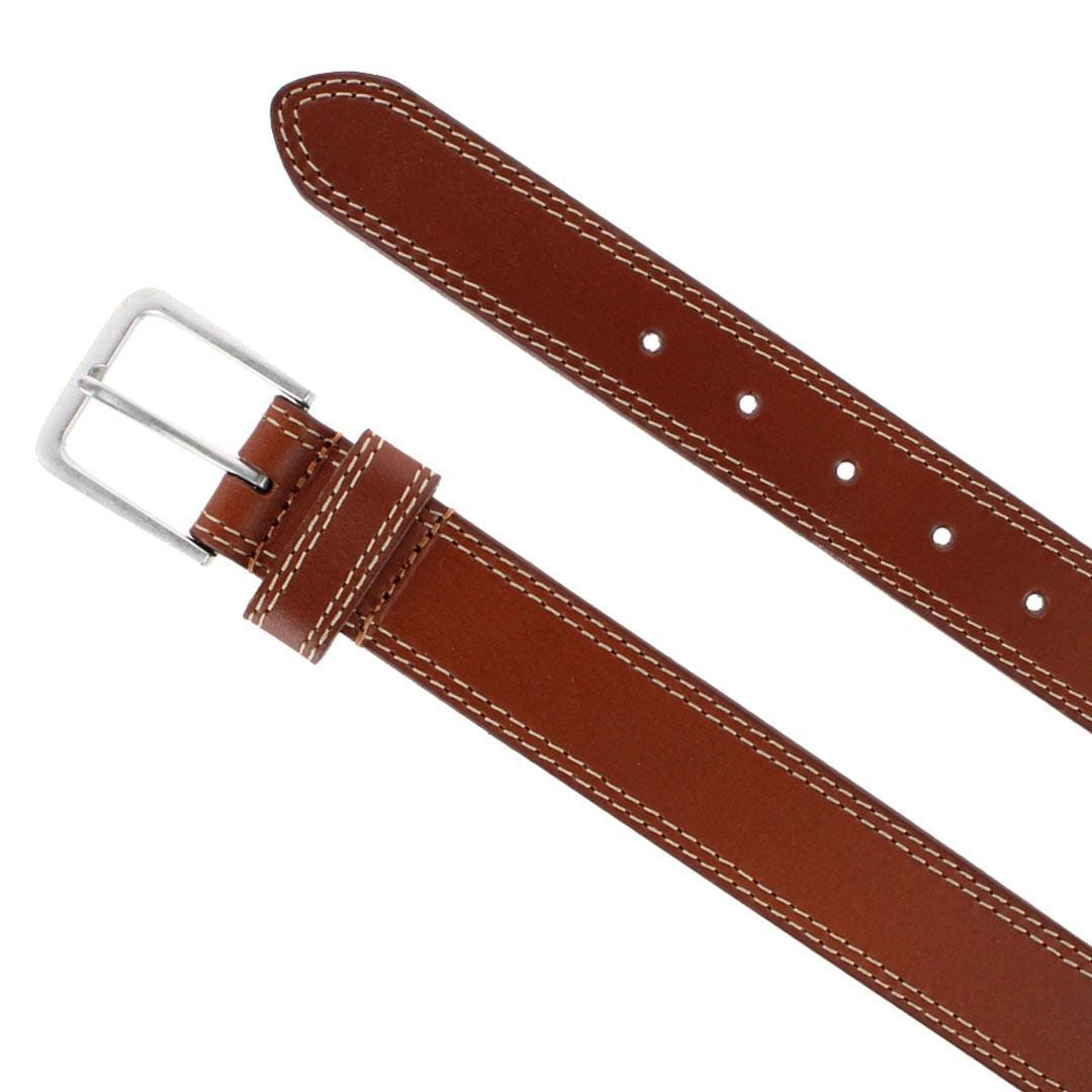 Bill Blass Men's Big & Tall 35mm Leather Profile Belt - Tan