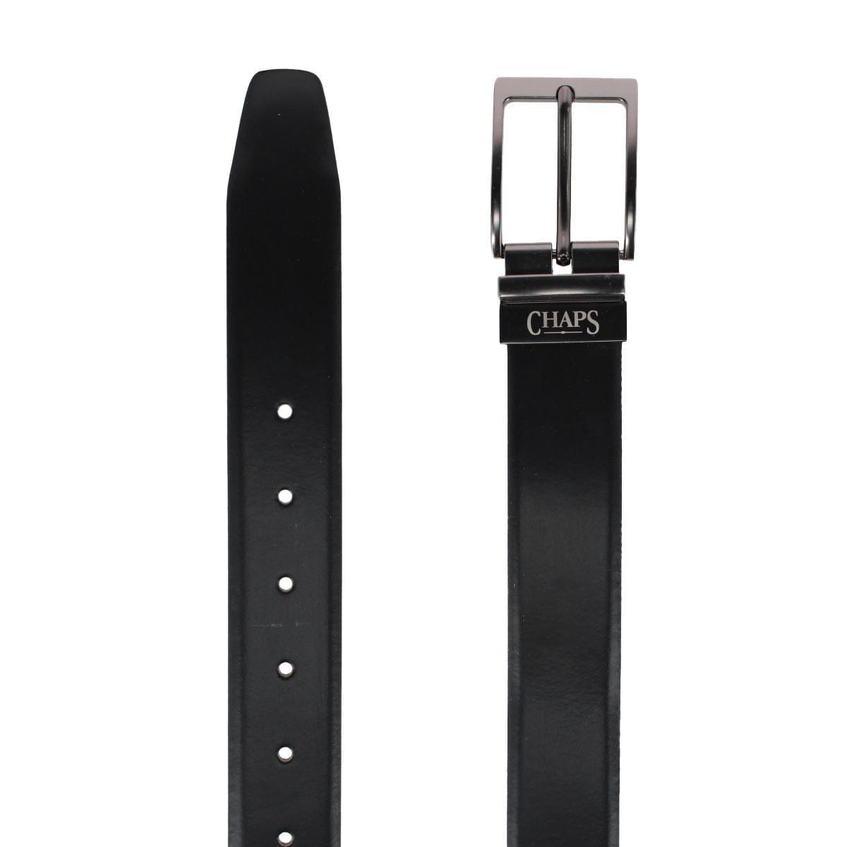 Chaps Men's 35mm Reversible Napa Leather Dress Belt - Black/Brown