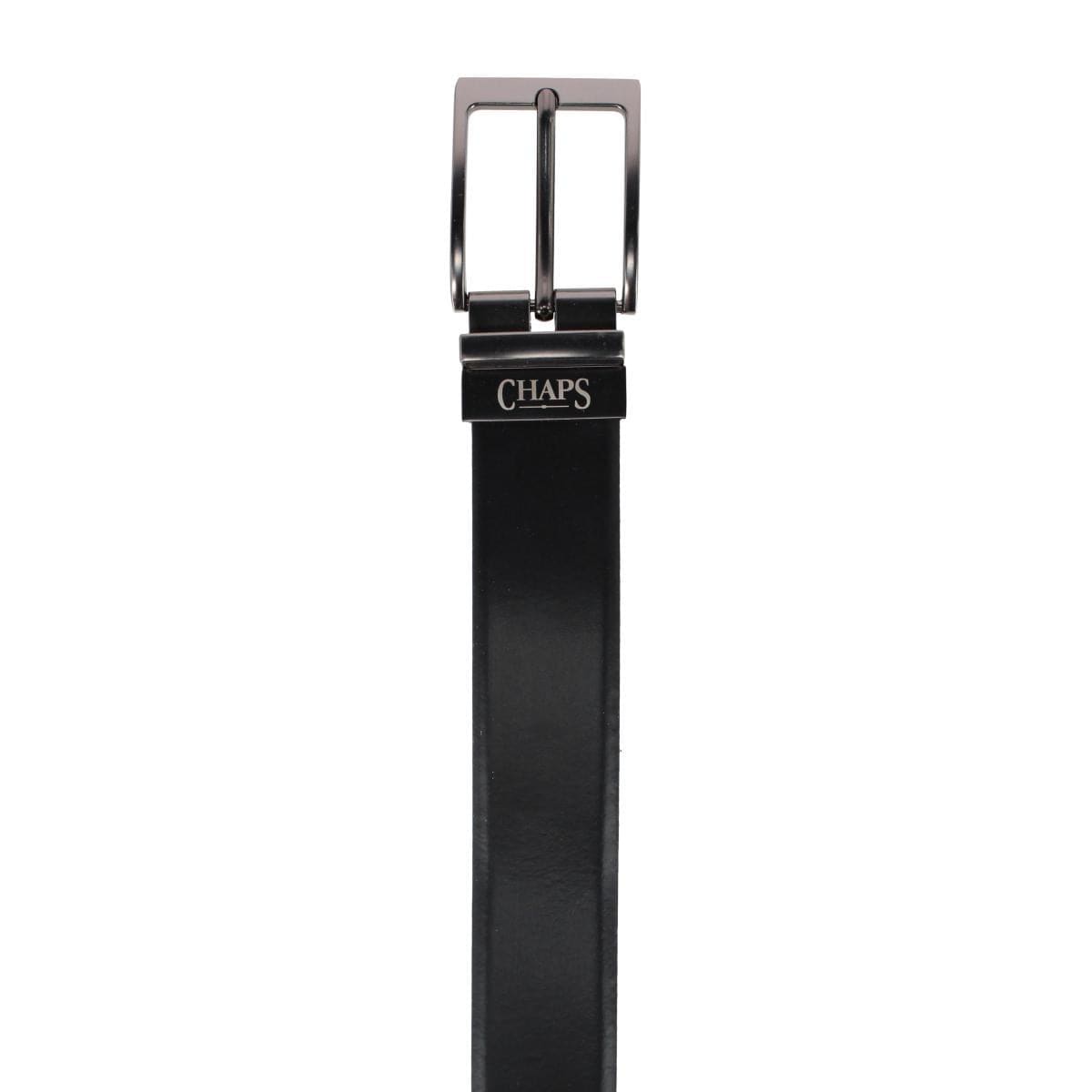 Chaps Men's 35mm Reversible Napa Leather Dress Belt - Black/Brown