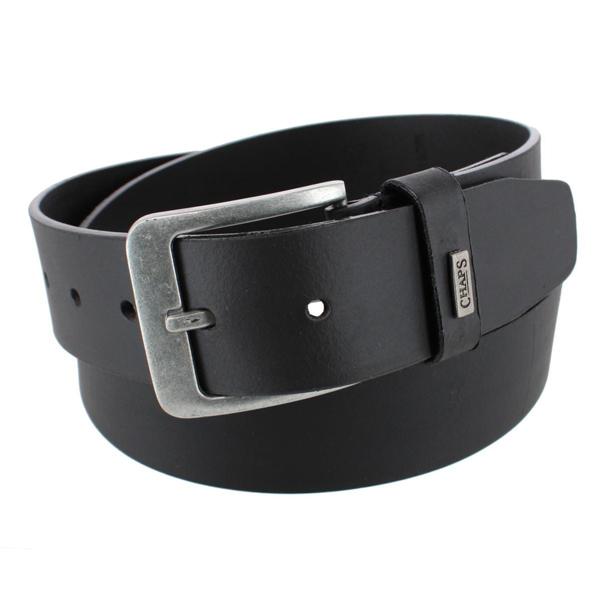 Chaps Men's 38mm Leather Casual Jean Belt - Black
