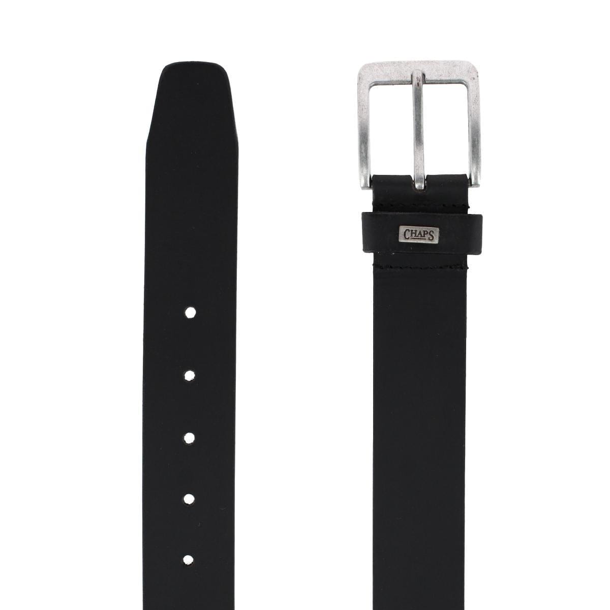 Chaps Men's 38mm Leather Casual Jean Belt - Black