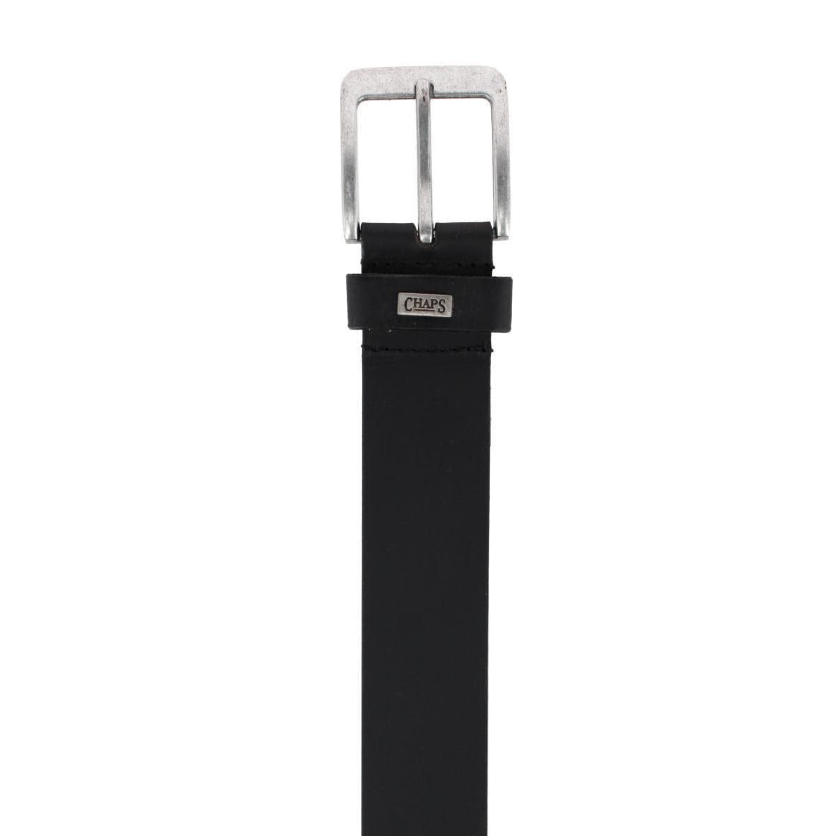 Chaps Men's 38mm Leather Casual Jean Belt - Black