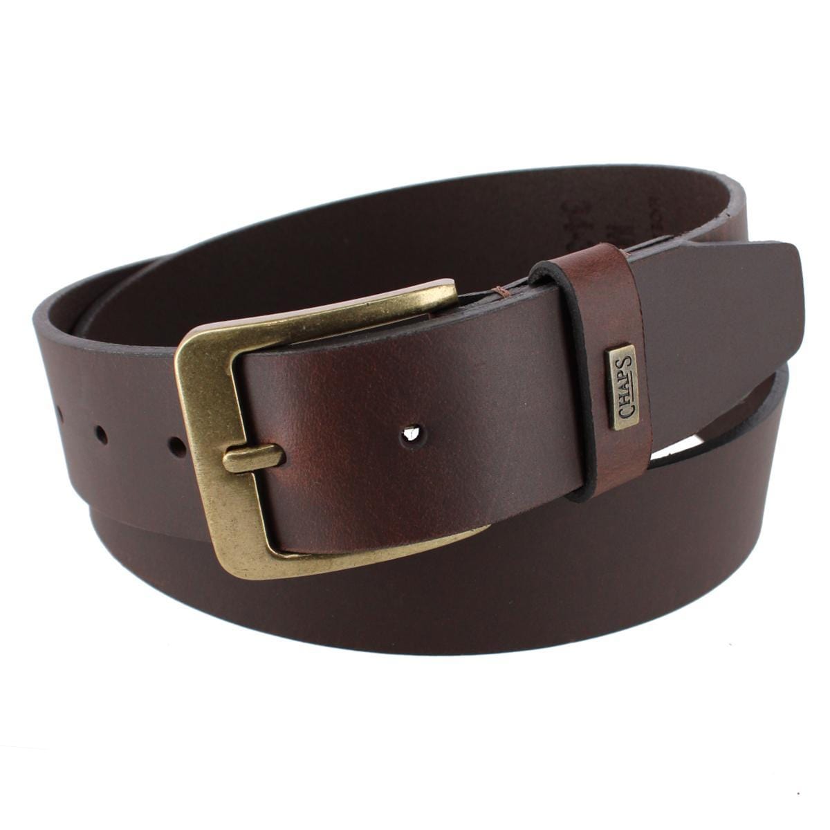 Chaps Men's 38mm Leather Casual Jean Belt - Brown