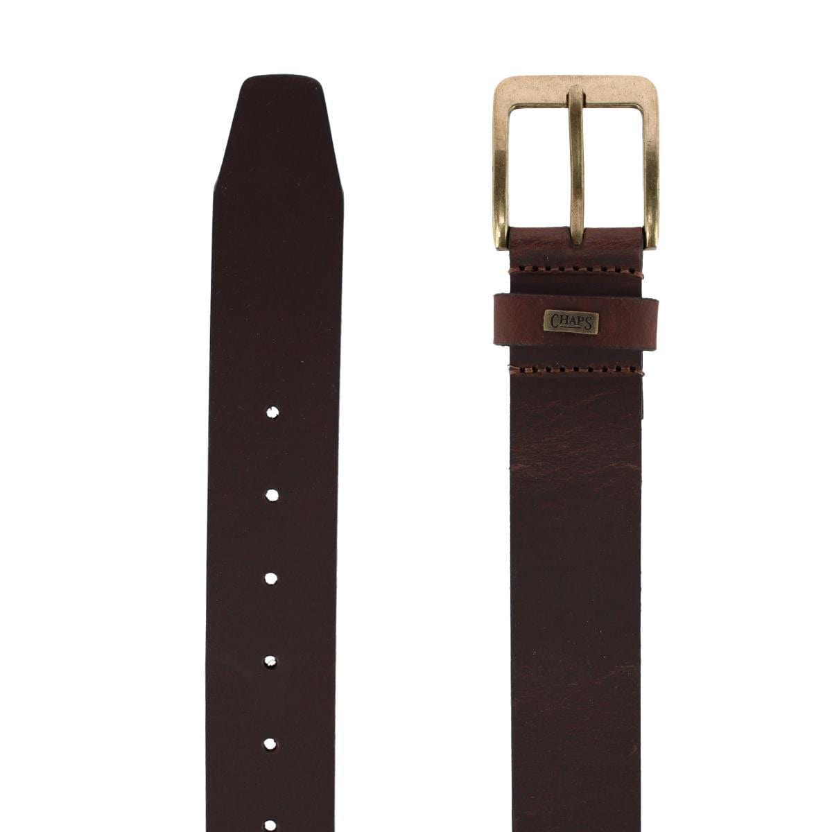 Chaps Men's 38mm Leather Casual Jean Belt - Brown