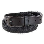 Women's 25mm Leather Braided Casual Belt