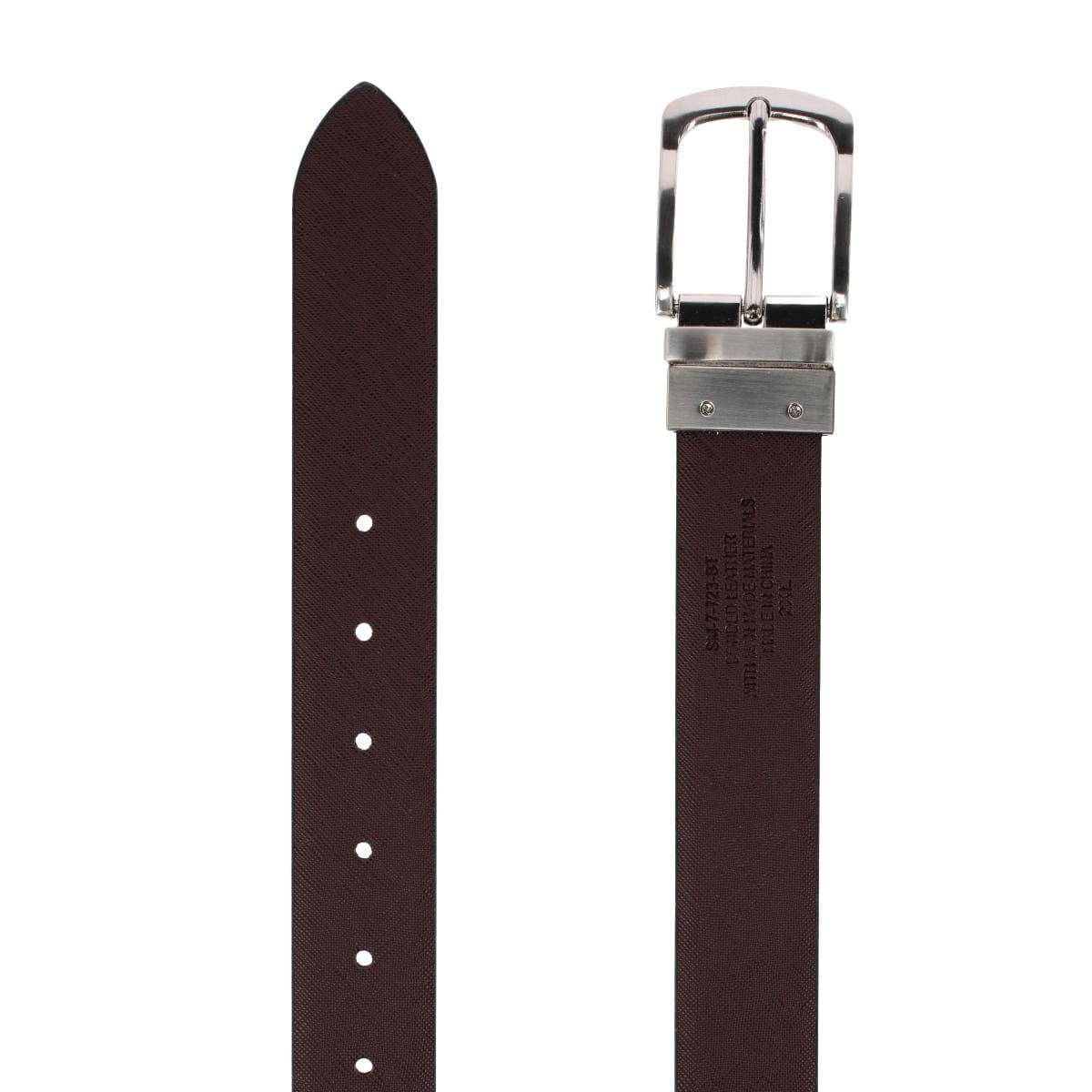 Stone Mountain Men's Big & Tall Reversible Saffiano Leather Belt - Black/Brown