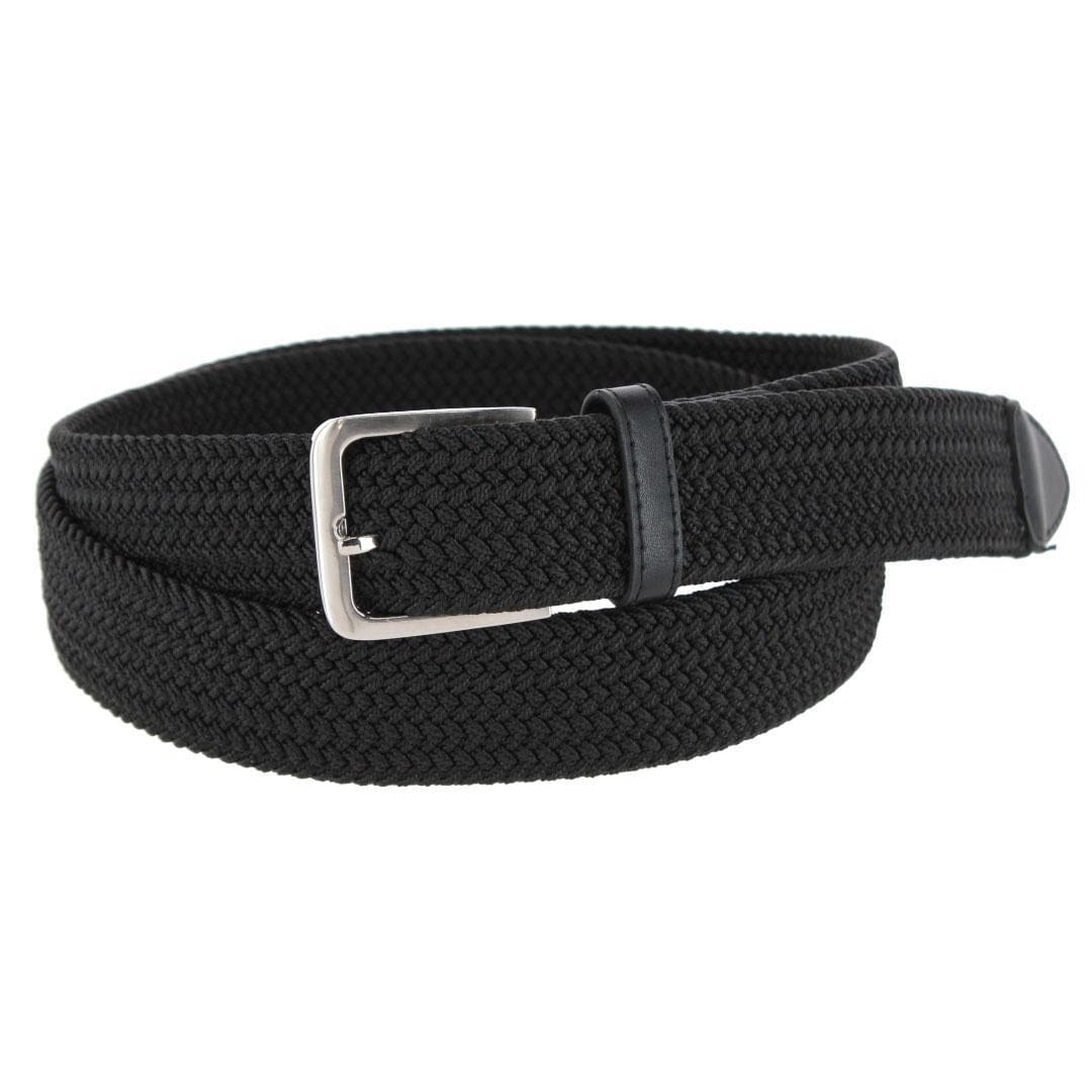 Stone Mountain Men's Big & Tall Woven Stretch Belt - Black