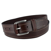 Men's Big & Tall Contrast Stitch Leather Belt