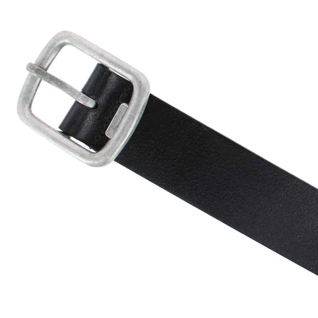 Stone Mountain Men's Leather Belt with Bottle Opener Buckle - Black