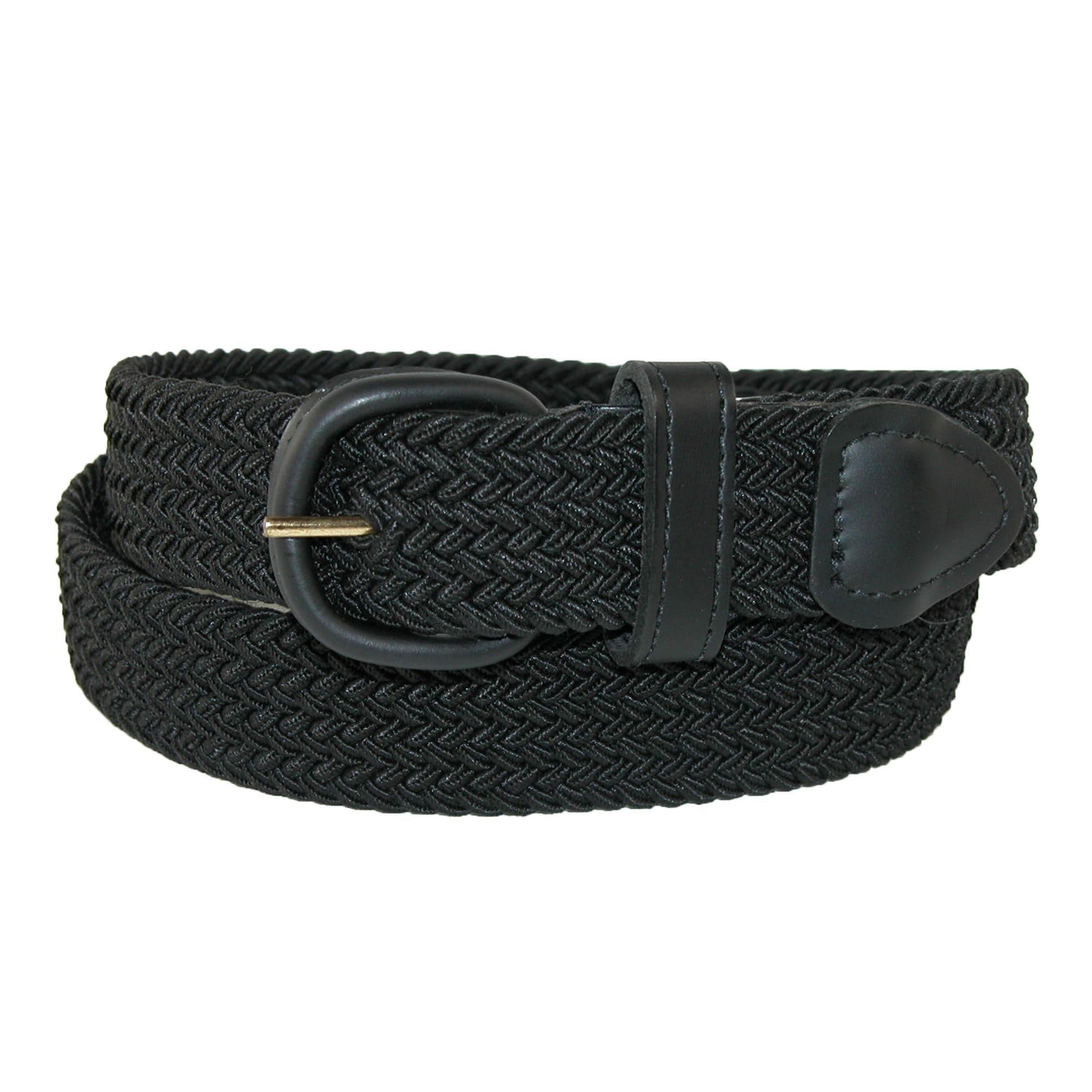 Hickory Creek Men's Elastic Braided Belt with Covered Buckle - Men's Elastic Braided Belt with Covered Buckle