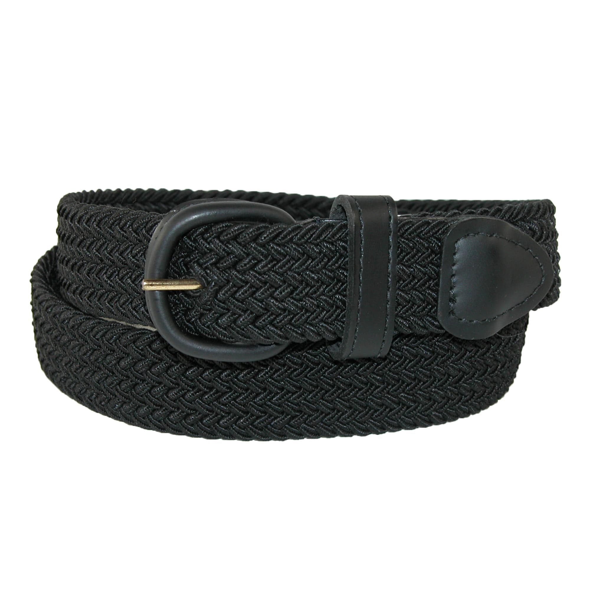 Hickory Creek Men's Elastic Braided Belt with Covered Buckle - Men's Elastic Braided Belt with Covered Buckle