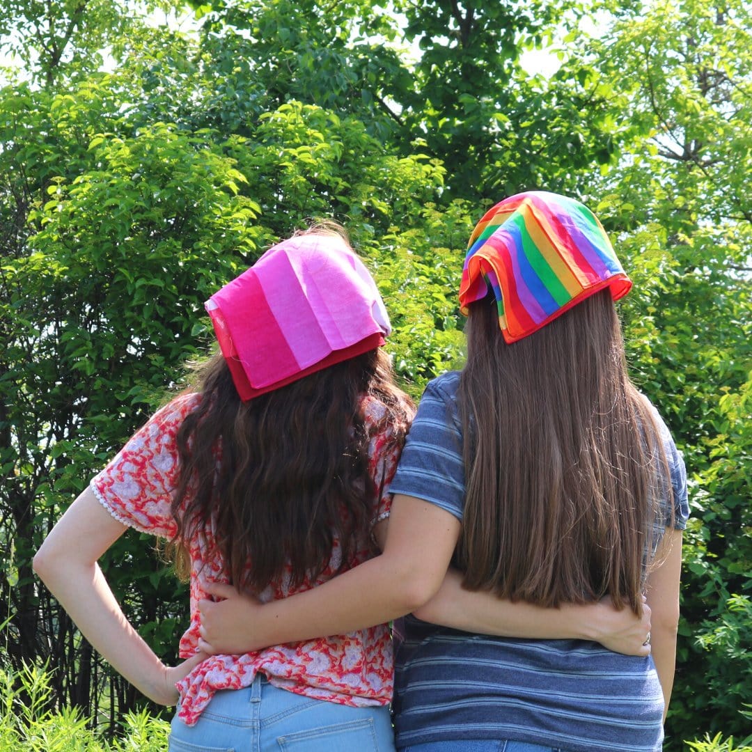 CTM® Striped Lesbian Pride Bandana - Pink