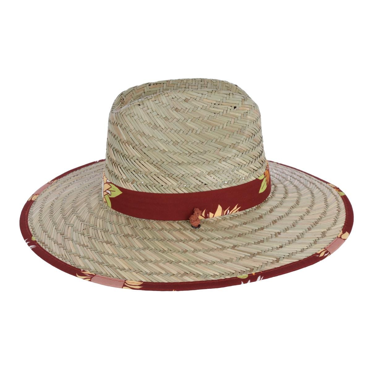 San Diego Hat Company Girl's Lifeguard Straw Hat with Sunflower Brim - Natural