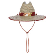 Girl's Lifeguard Straw Hat with Sunflower Brim