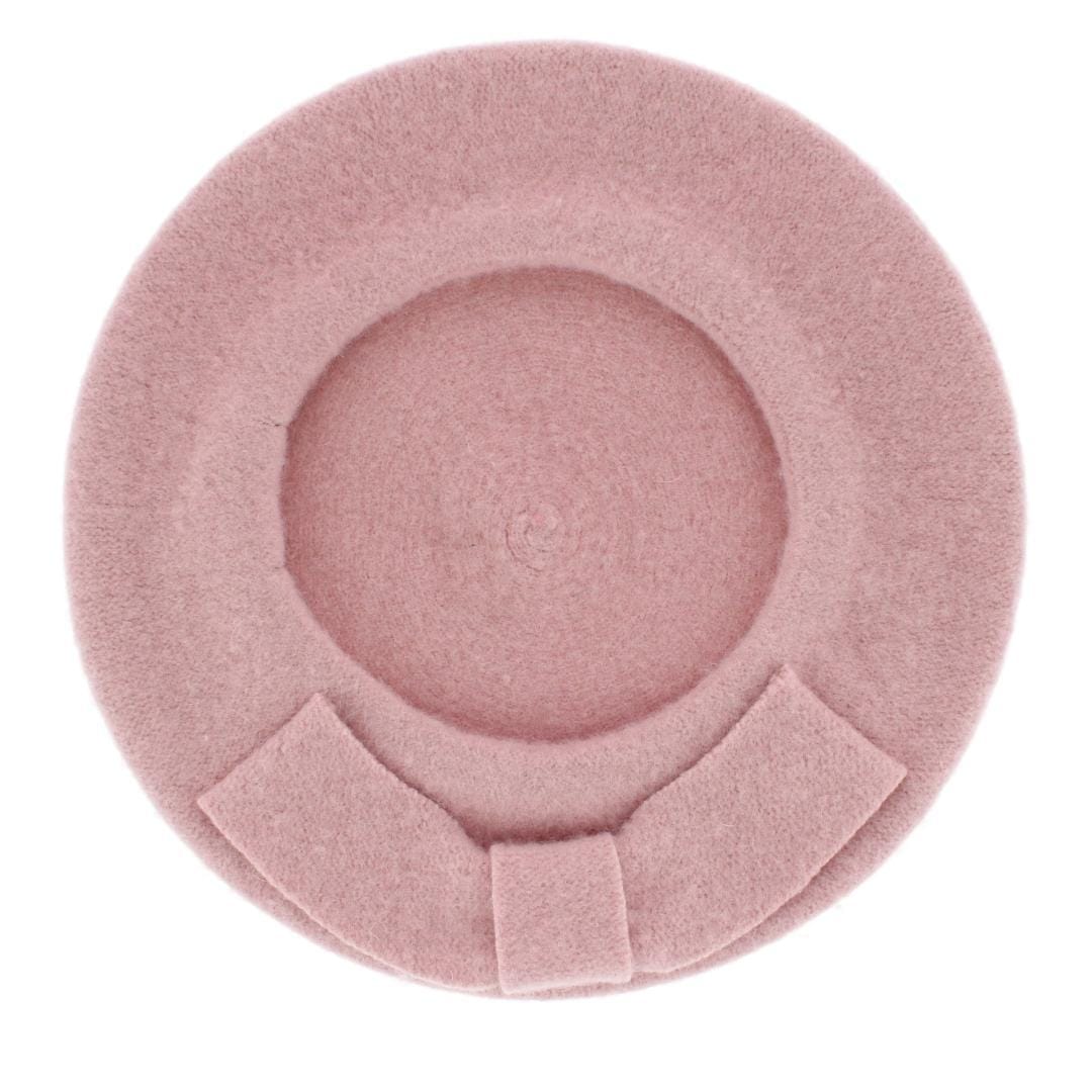 San Diego Hat Company Women's Wool Beret with Bow - Blush