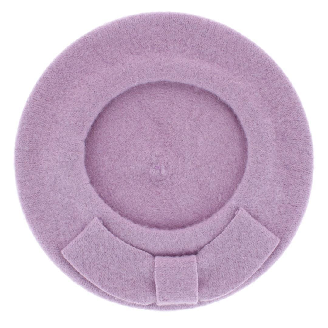 San Diego Hat Company Women's Wool Beret with Bow - Lavender