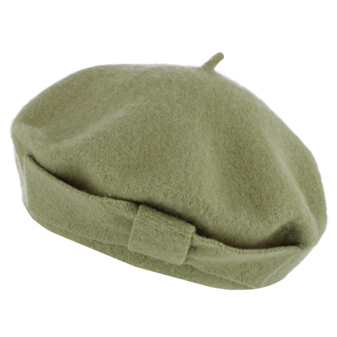 San Diego Hat Company Women's Wool Beret with Bow - Sage