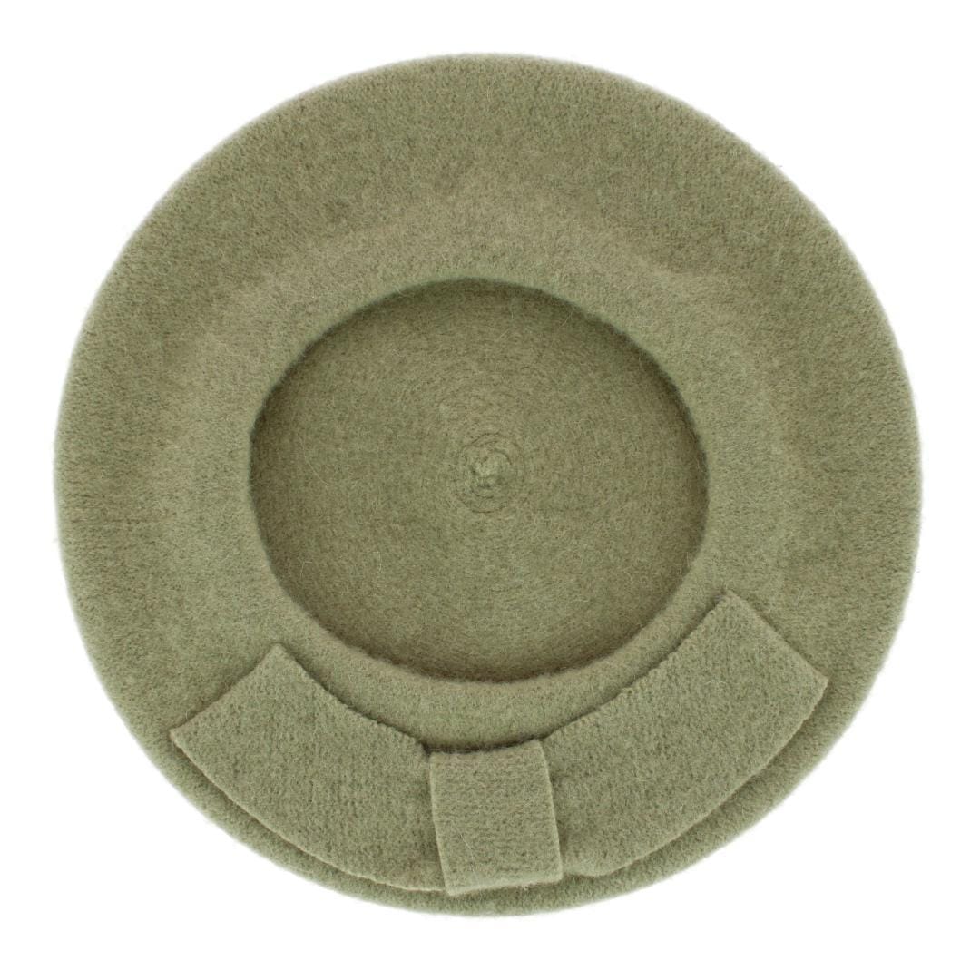 San Diego Hat Company Women's Wool Beret with Bow - Sage