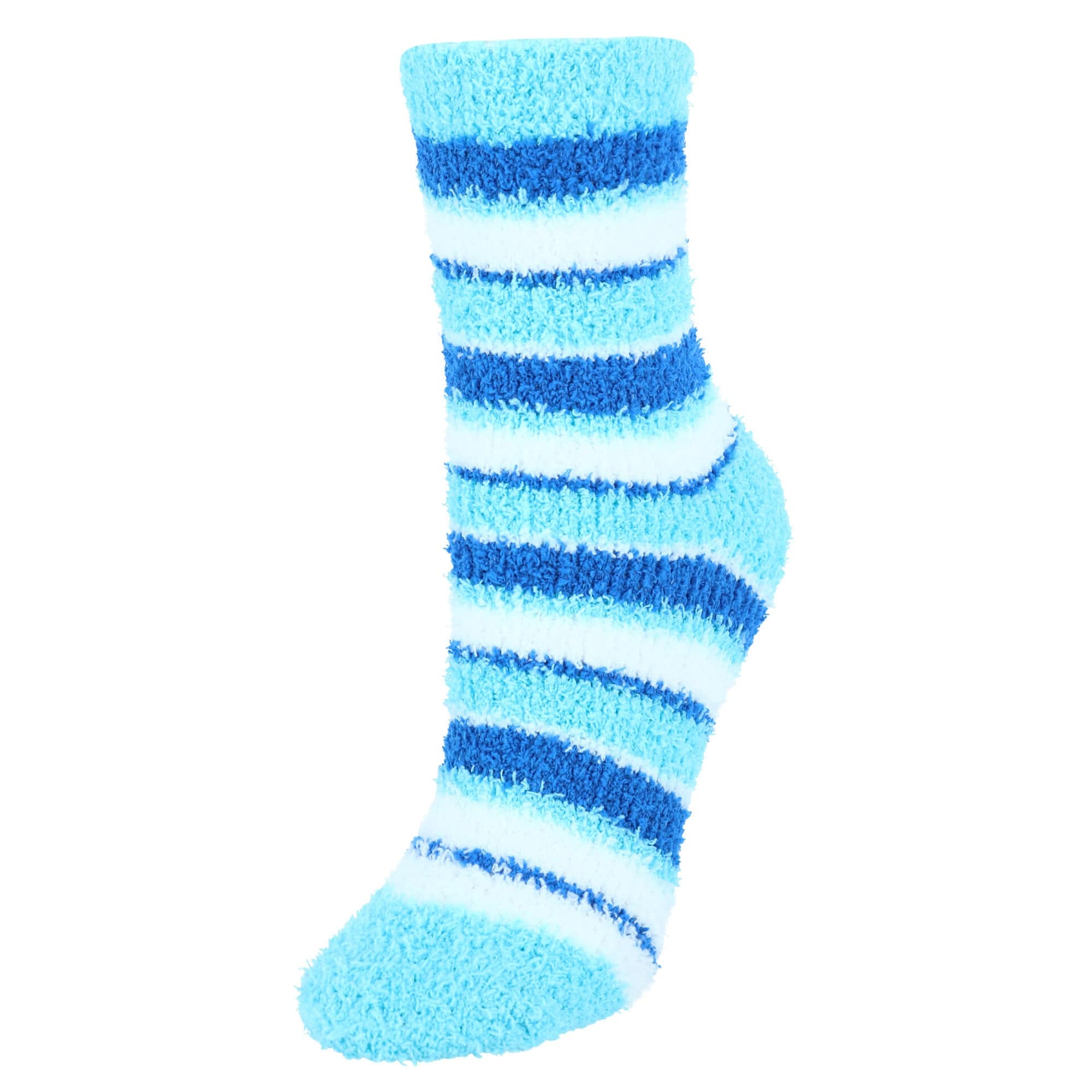 CTM® Women's Striped Warm Fuzzy Socks (3 Pair Pack)